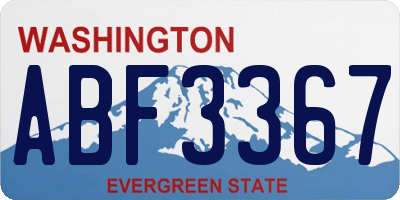 WA license plate ABF3367
