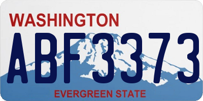 WA license plate ABF3373