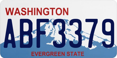 WA license plate ABF3379
