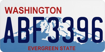 WA license plate ABF3396
