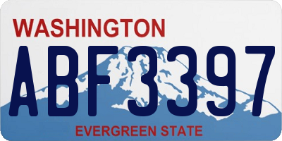 WA license plate ABF3397