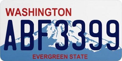 WA license plate ABF3399