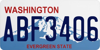 WA license plate ABF3406