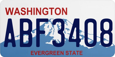 WA license plate ABF3408