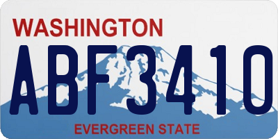WA license plate ABF3410