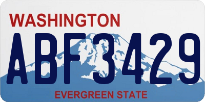 WA license plate ABF3429