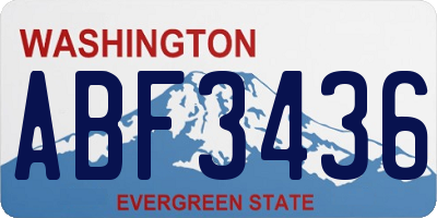 WA license plate ABF3436