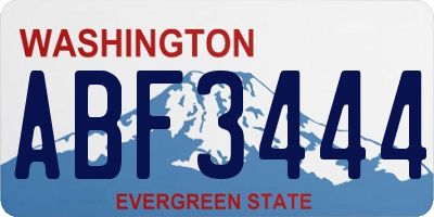 WA license plate ABF3444