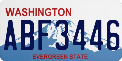 WA license plate ABF3446