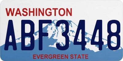 WA license plate ABF3448