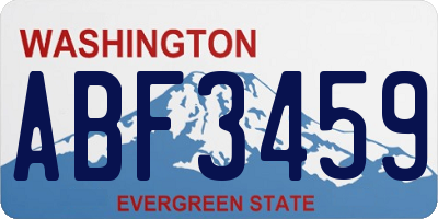 WA license plate ABF3459