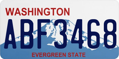 WA license plate ABF3468