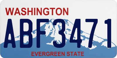 WA license plate ABF3471