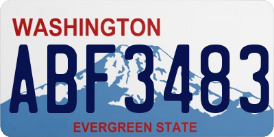 WA license plate ABF3483