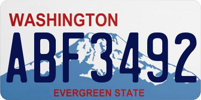 WA license plate ABF3492