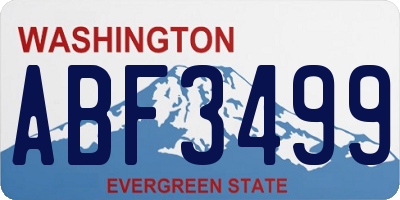 WA license plate ABF3499