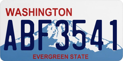 WA license plate ABF3541