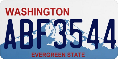 WA license plate ABF3544