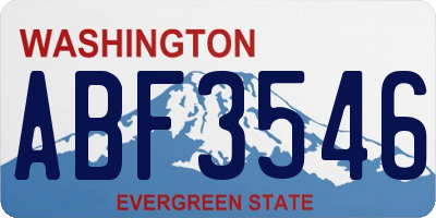 WA license plate ABF3546
