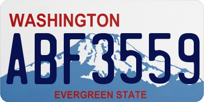 WA license plate ABF3559