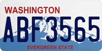 WA license plate ABF3565