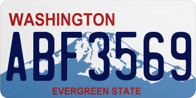 WA license plate ABF3569