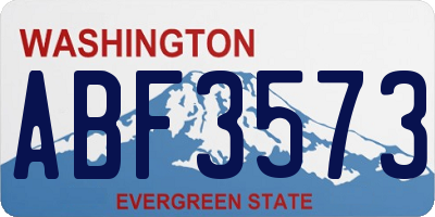 WA license plate ABF3573