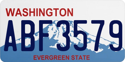WA license plate ABF3579