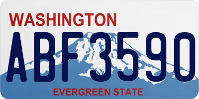 WA license plate ABF3590