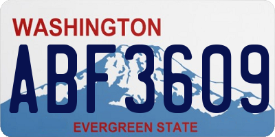 WA license plate ABF3609