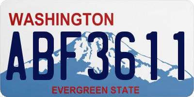 WA license plate ABF3611