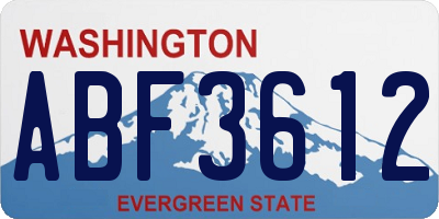 WA license plate ABF3612