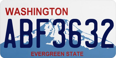WA license plate ABF3632