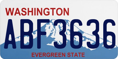 WA license plate ABF3636