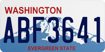 WA license plate ABF3641