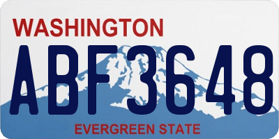 WA license plate ABF3648