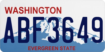 WA license plate ABF3649