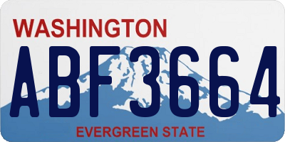 WA license plate ABF3664