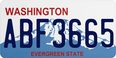 WA license plate ABF3665