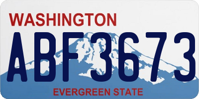 WA license plate ABF3673