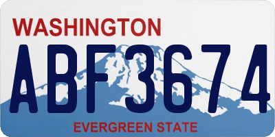 WA license plate ABF3674