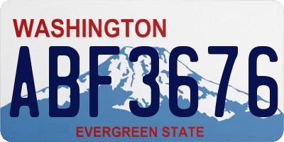 WA license plate ABF3676