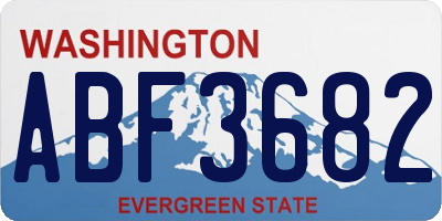 WA license plate ABF3682