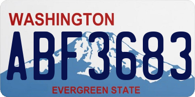 WA license plate ABF3683