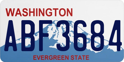 WA license plate ABF3684
