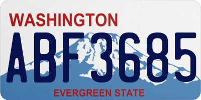 WA license plate ABF3685