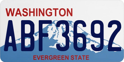 WA license plate ABF3692