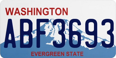 WA license plate ABF3693