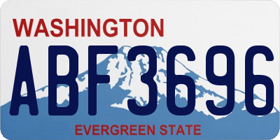 WA license plate ABF3696