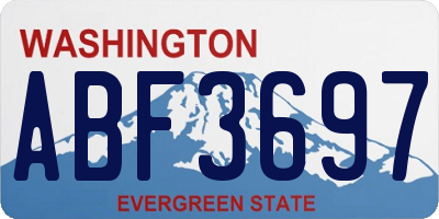 WA license plate ABF3697